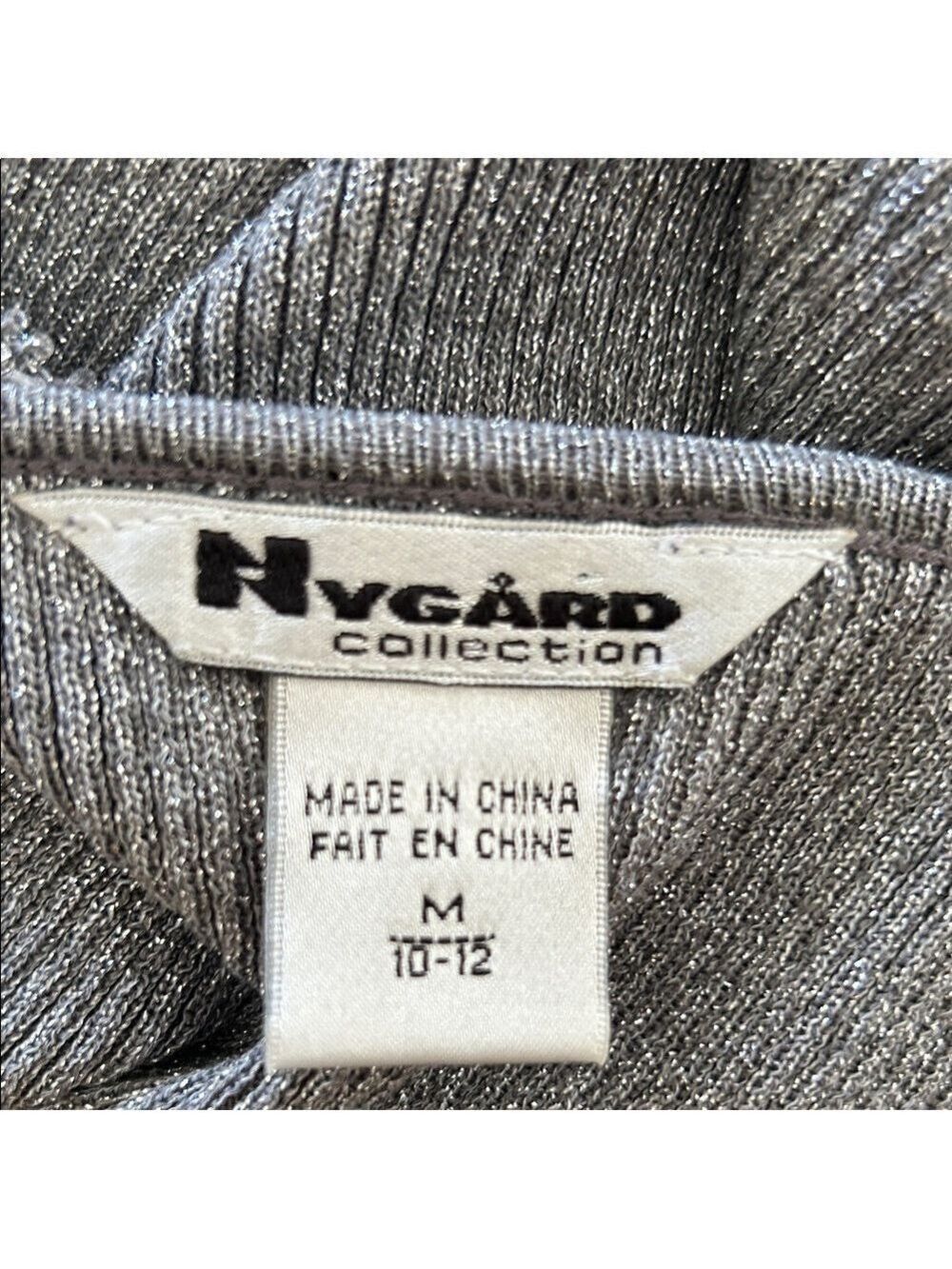 Beaded Scoop Neck Gray Knit Tank Top - Picture 5 of 6